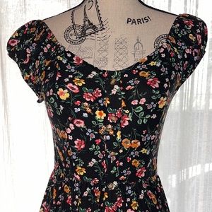 Floral 90s grunge mini dress size S